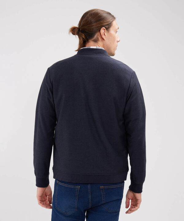 Buzo Bomber Tela Con Textura