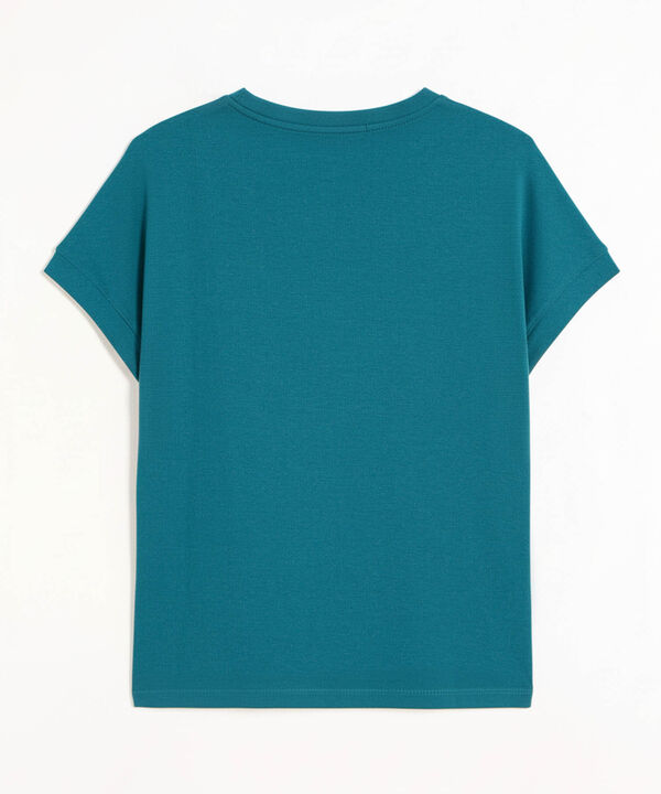 Camiseta Mujer Gr&aacute;fico Central Manga Remangada