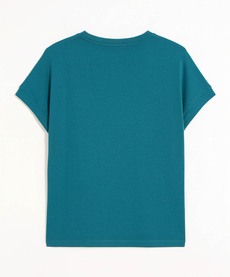 Camiseta Mujer Gr&aacute;fico Central Manga Remangada