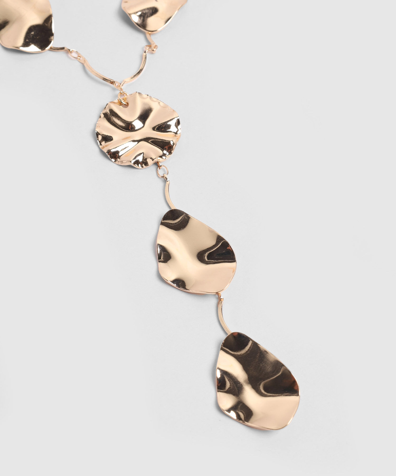 Set De Collar Y Aretes Con Placas Org&aacute;nicas Para Mujer