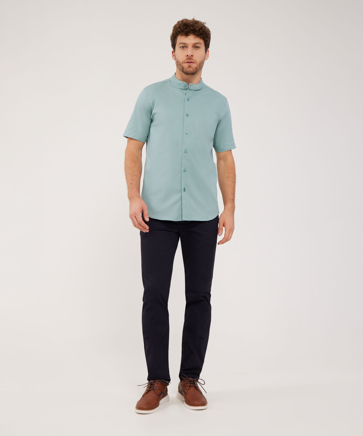 Camisa Cuello Neru Unicolor Slim Fit