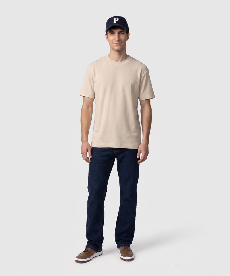 Camiseta Texturizada Manga Corta Para Hombre