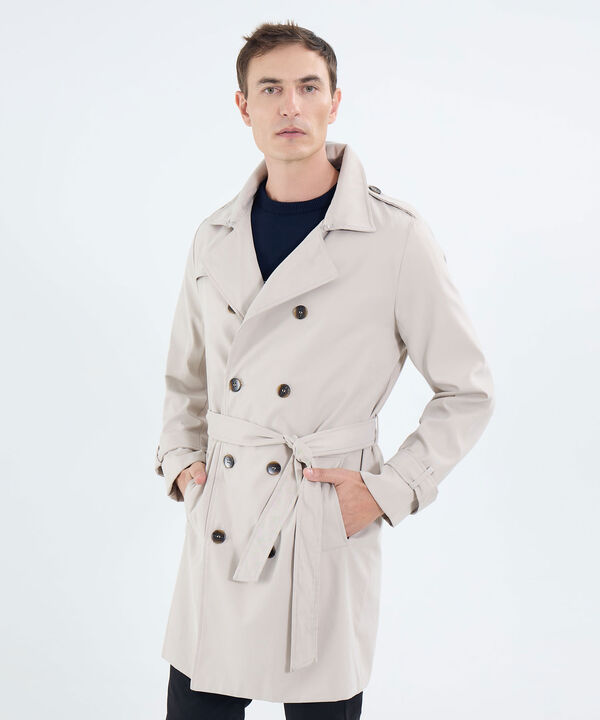 Chaqueta Trench Para Hombre