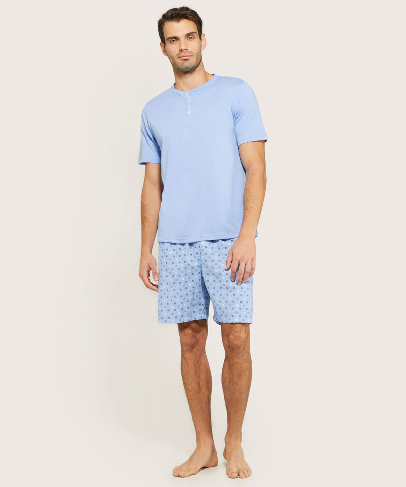 Pijama Corto Corto/ Camiseta Henley