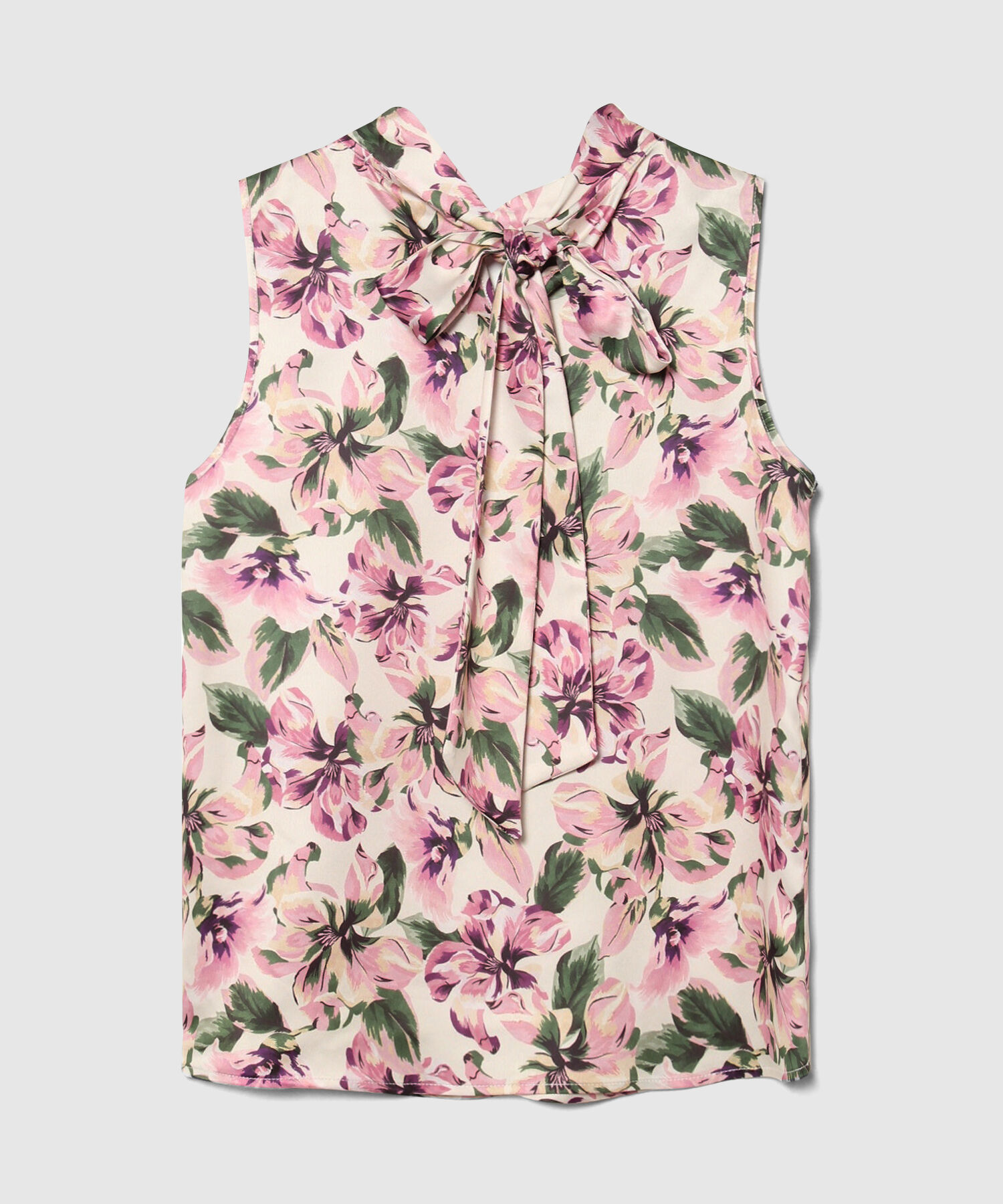 Blusa De Anudar Manga Sisa Estampado
