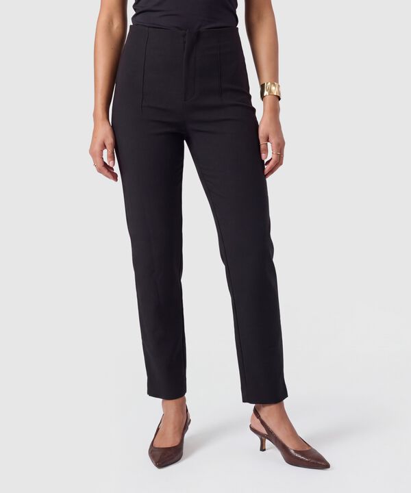 Pantal&oacute;n Tiro Alto Con Costuras Para Mujer image number null