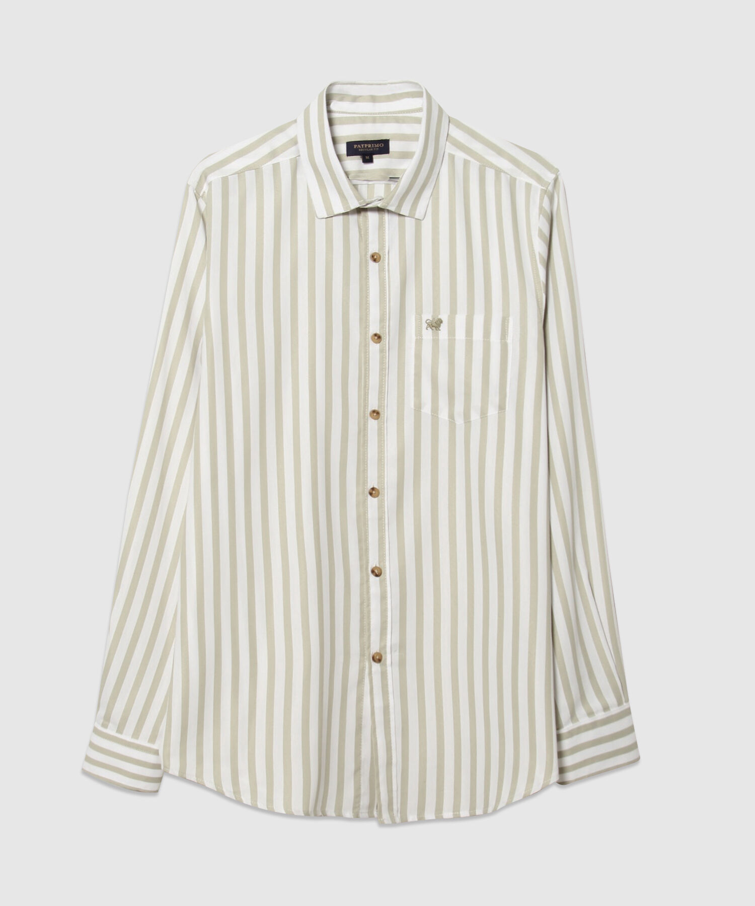 Camisa , manga larga con bolsillo y silueta regular fit, magia en el caribe línea moda