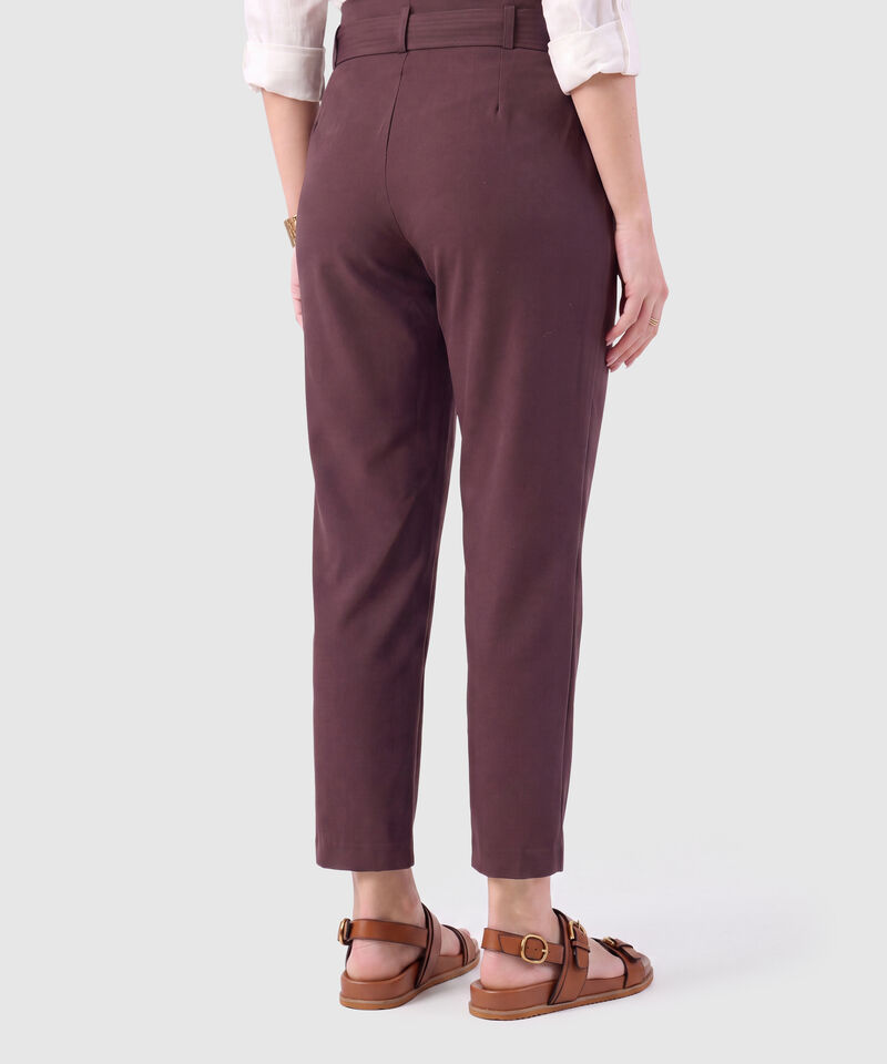 Pantal&oacute;n De Tiro Alto Con Cintur&oacute;n De Amarre Mujer