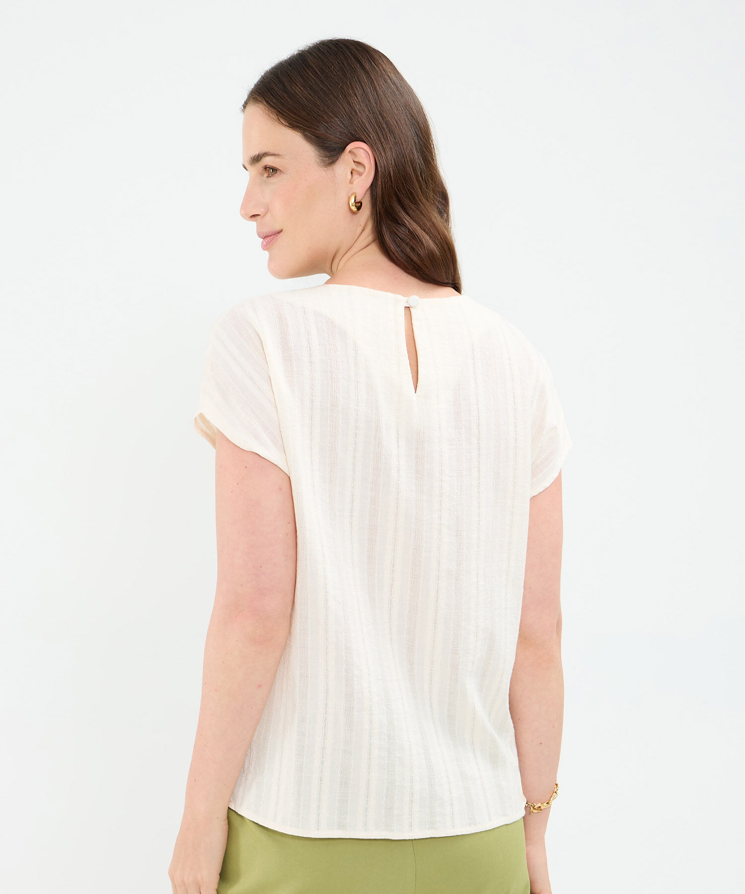 Blusa manga corta para mujer