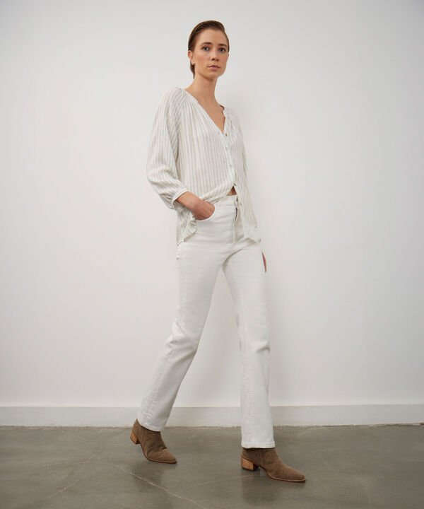 Blusa Manga Tres Cuartos Cuello Neru Estampada