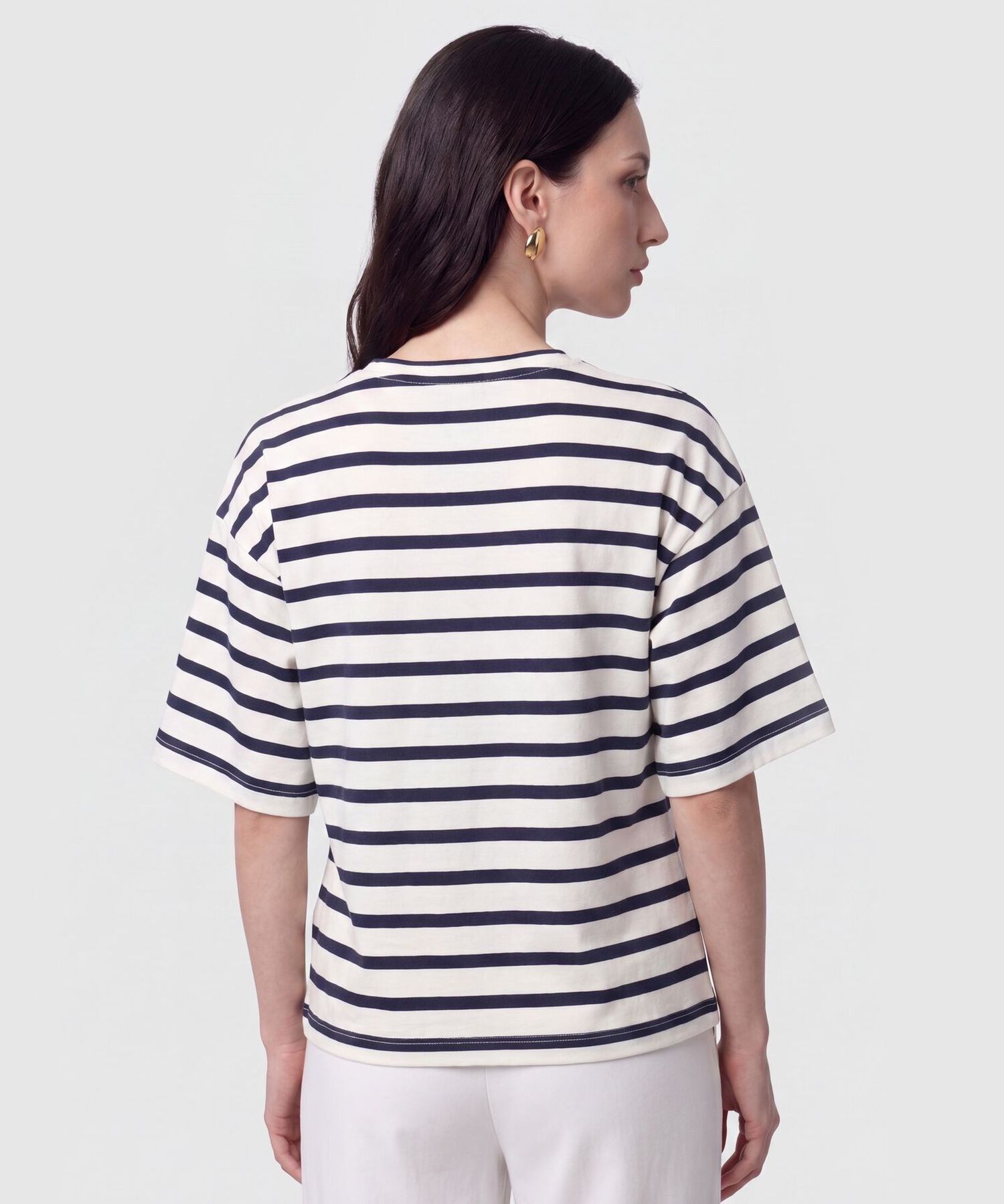Camiseta Oversize Manga 3/4 Para Mujer