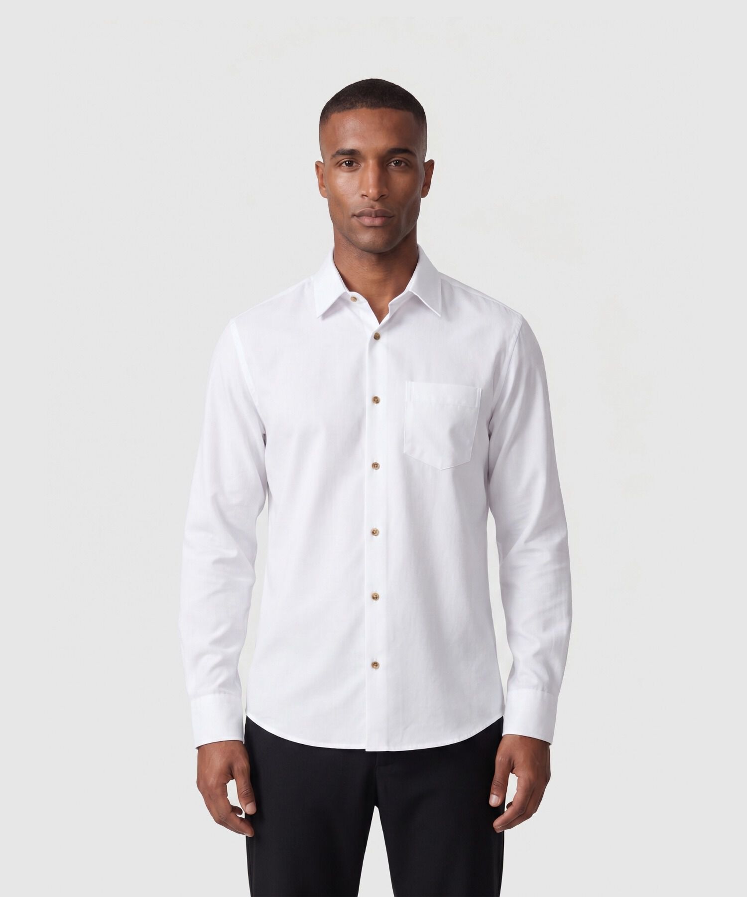 Camisa Manga Larga con Bolsillo Para Hombre
