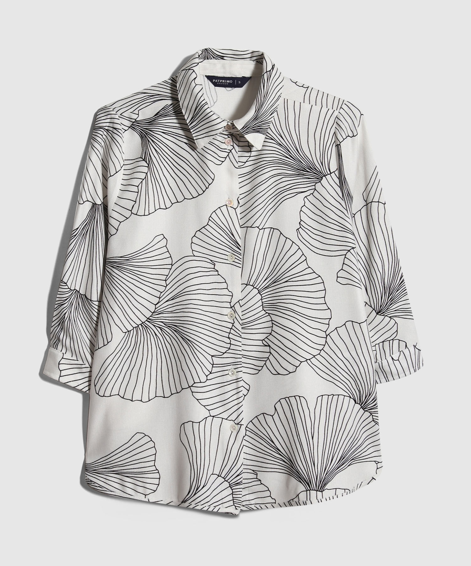 Camisa Estampada Manga Tres Cuartos