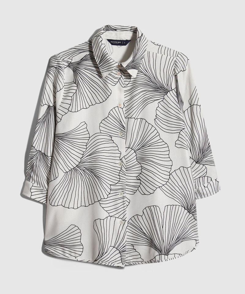 Camisa Estampada Manga Tres Cuartos