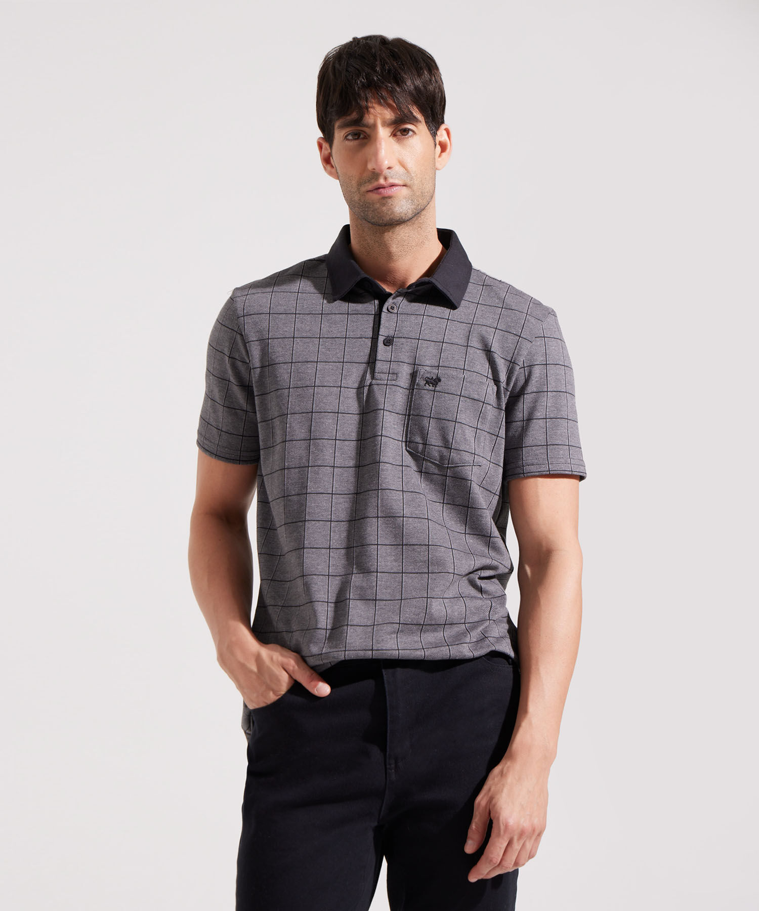 Polo Cuello Duro a Cuadros