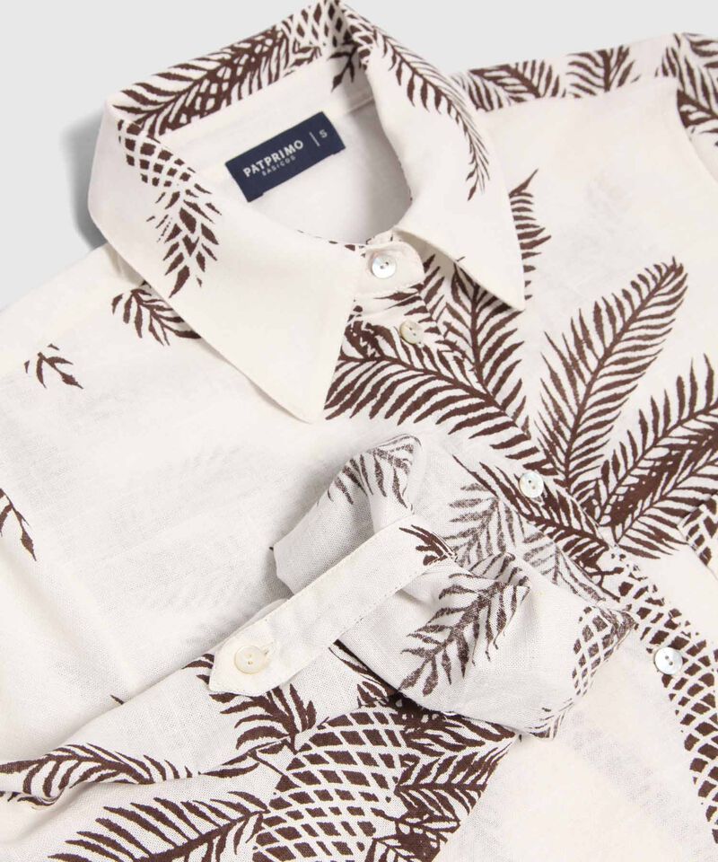 Camisa Estampada Con Charreteras Ajustables 