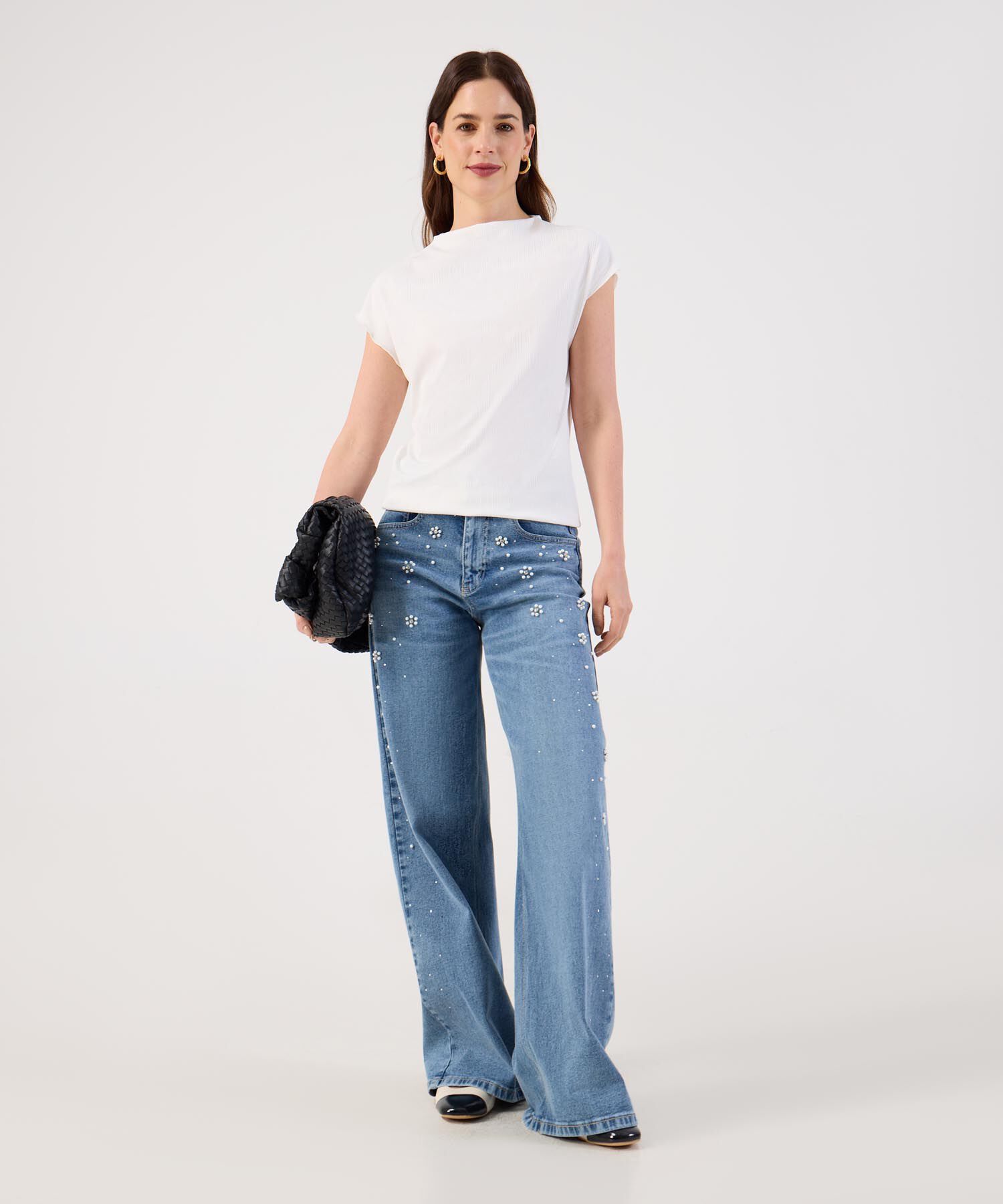 Camiseta Unicolor Con Textura 