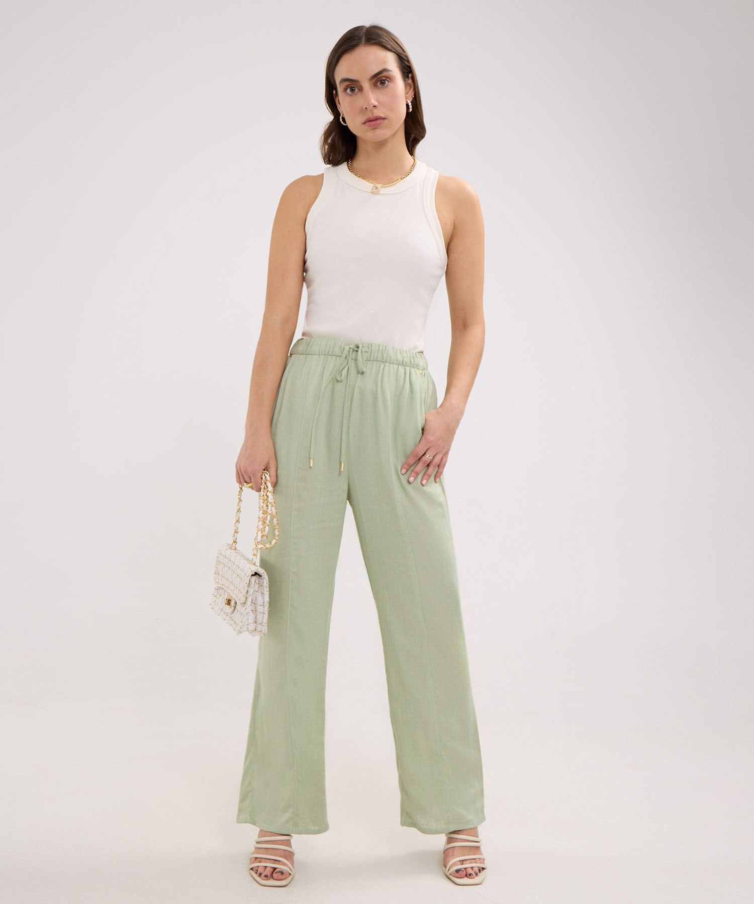 Pantalón en Efecto Lino
