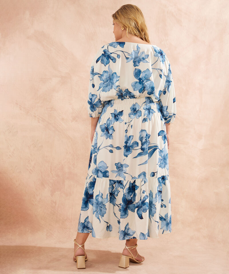 Vestido Manga Bombacha Estampado