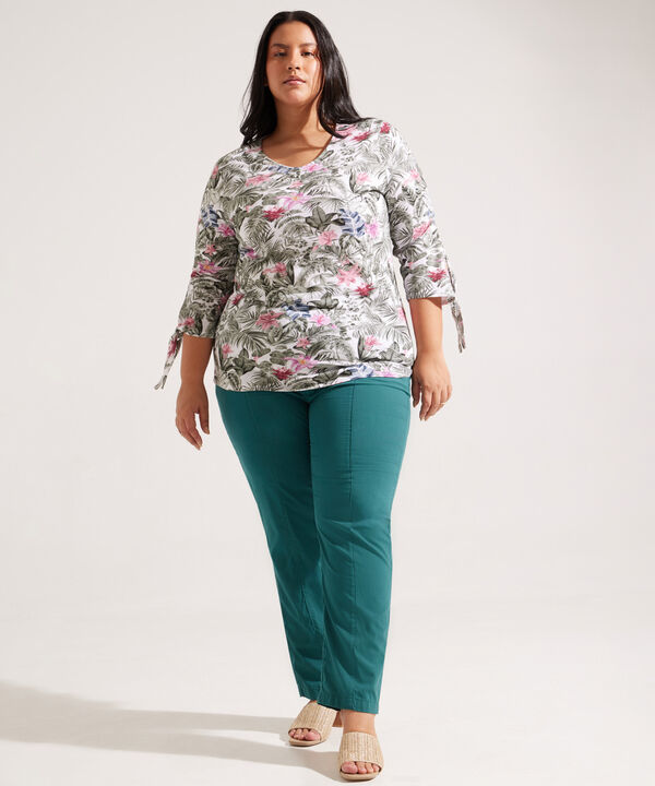 Camiseta con Estampado Tropical image number null
