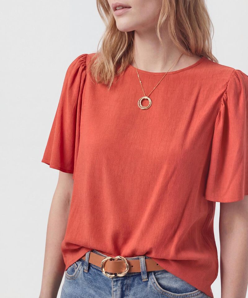 Blusa De Mangas Acampanadas Para Mujer