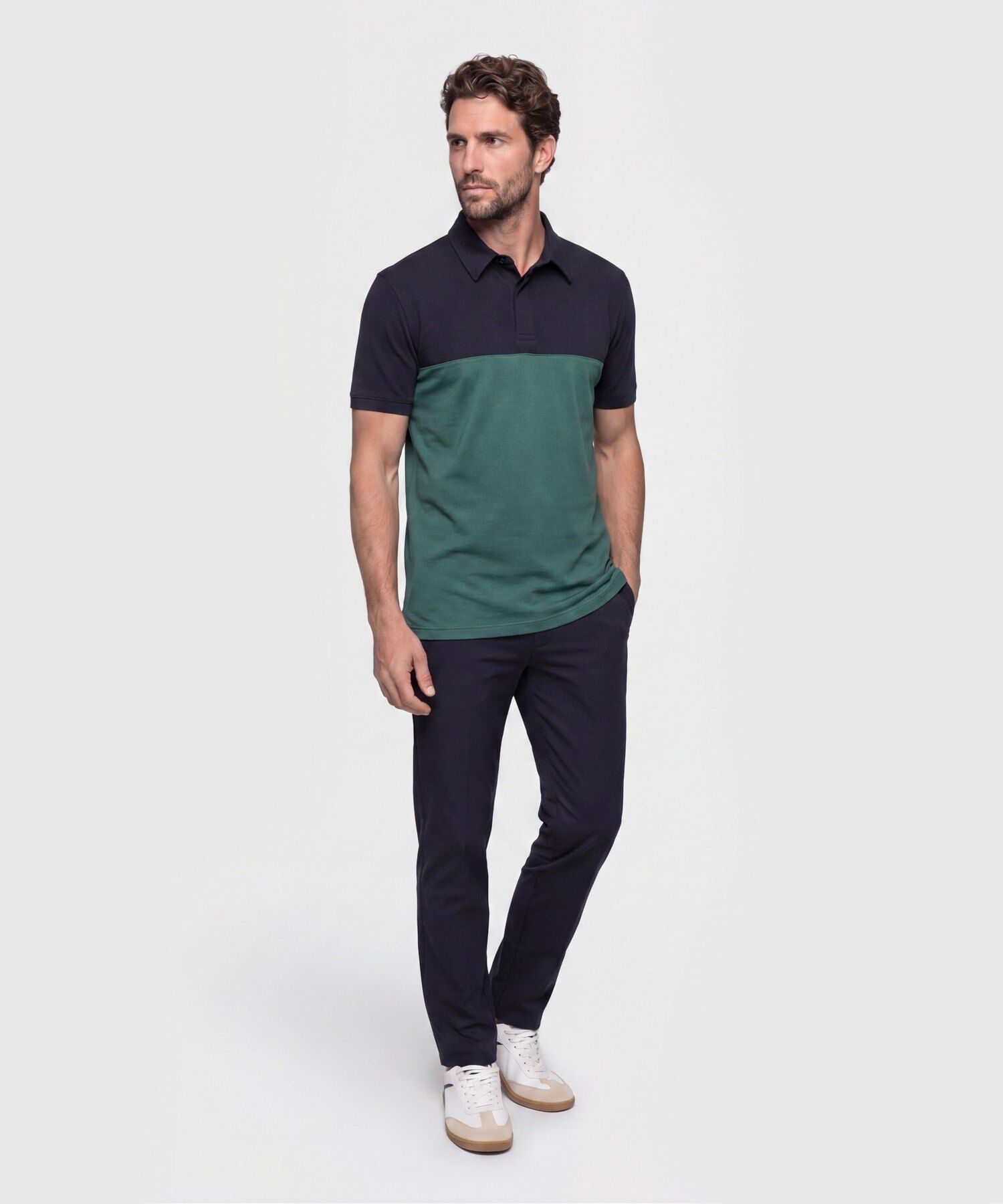 Polo Bloques Para Hombre
