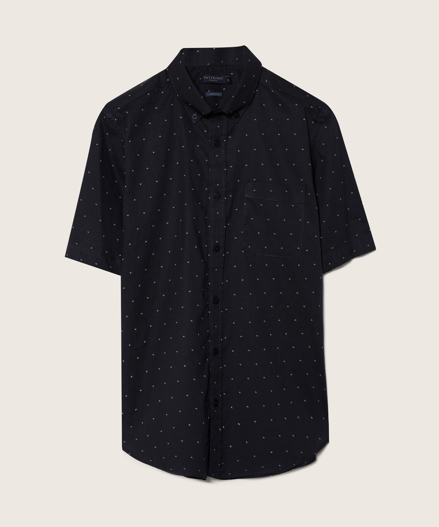 Camisa Estampada Manga Corta Y Con Bolsillo, Regular Fit