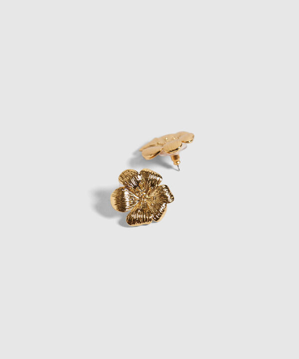 Aretes Forma De Flor Dorados image number null
