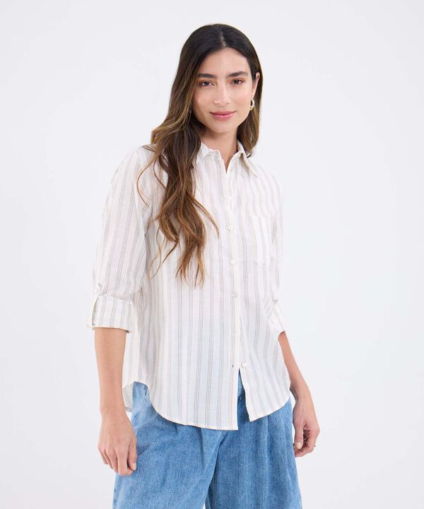 Camisa Manga Larga A Rayas image number null