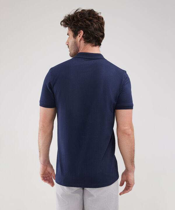 Polo Unicolor Cuello Y Puños Tejidos