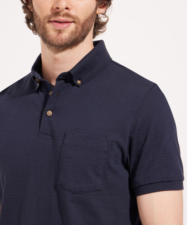 Polo Unicolor Button Down Manga Corta image number null