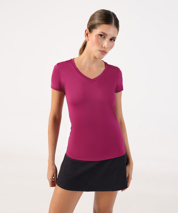 Camiseta B&aacute;sica De Cuello En V image number null