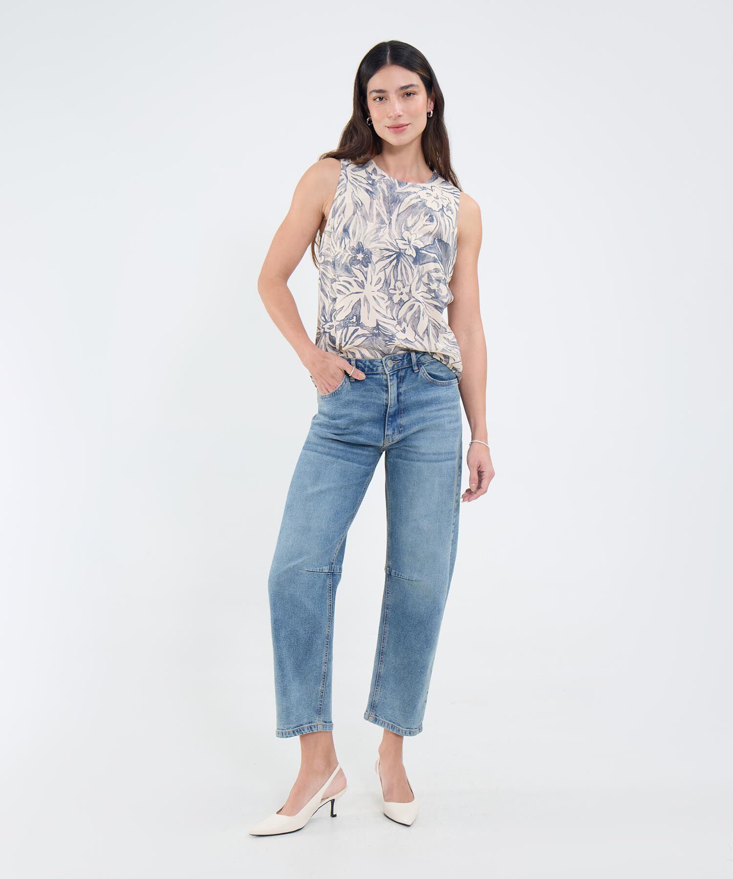 Blusa Manga Sisa Estampada