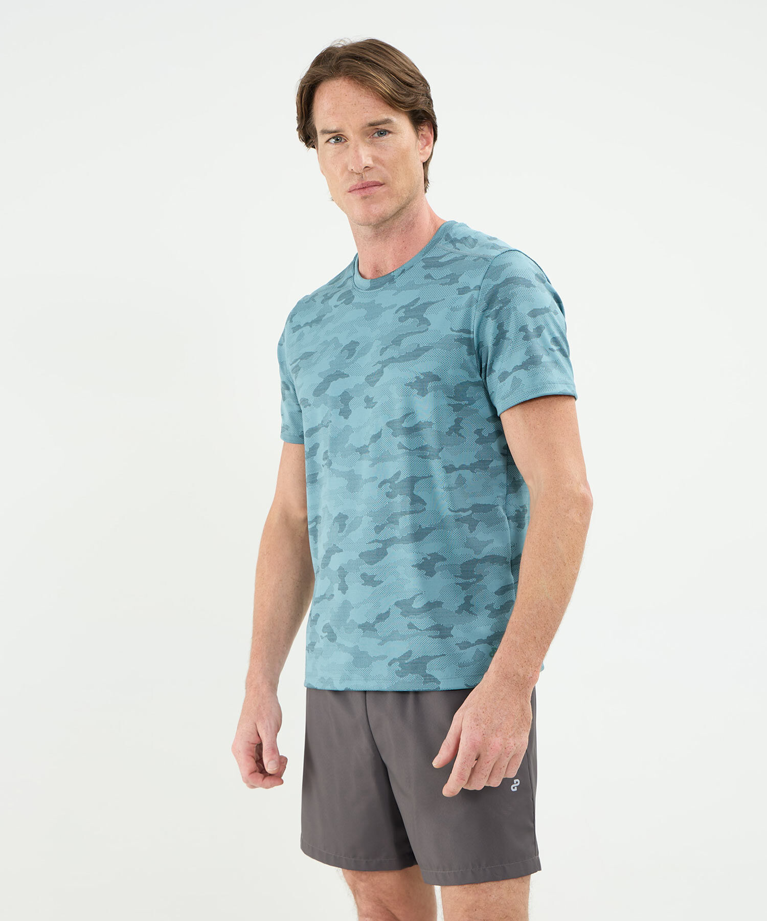 Camiseta Manga Corta Unicolor Texturizada
