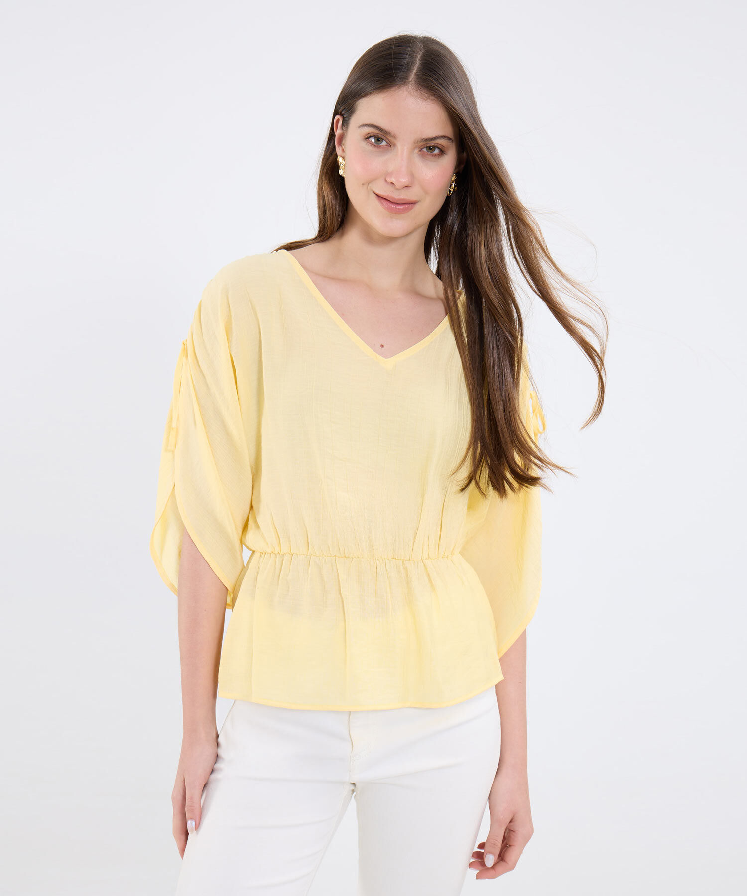 Blusa Manga ¾ Unicolor