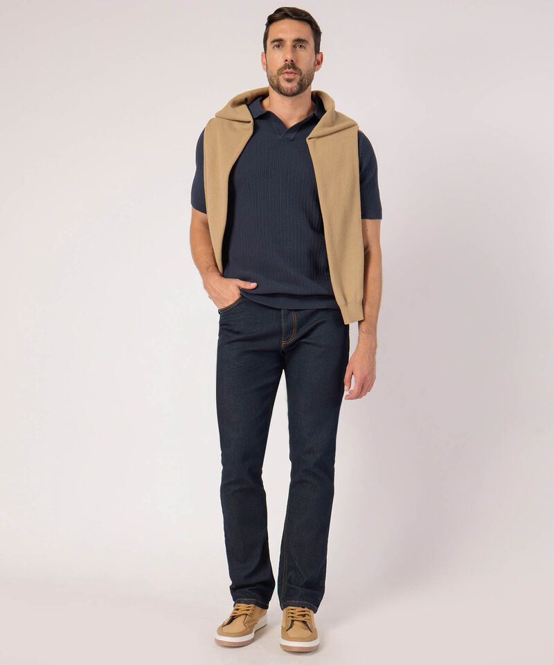 Polo Con Textura Unicolor 