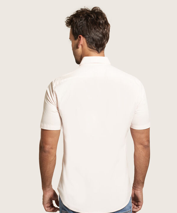 Camisa Manga Corta con Cuello Camisero Blanco