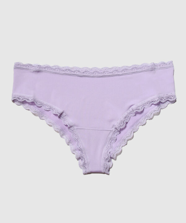 Panty Hipster Con Encaje En Cintura Y Piernas image number null