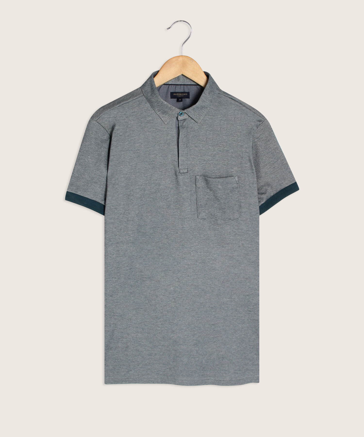 Polo Unicolor Cuello Maquina