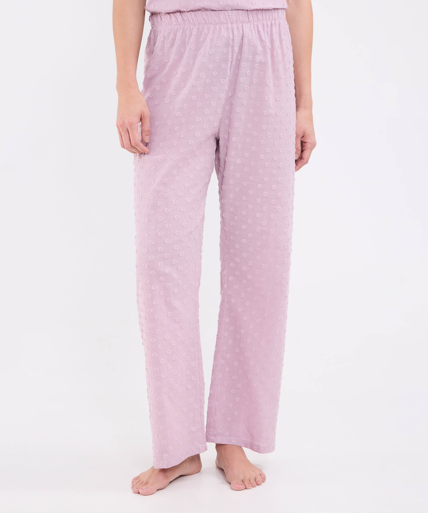 Conjunto Pijama Manga Corta, Pantalon Largo Cuello Resort Para Mujer