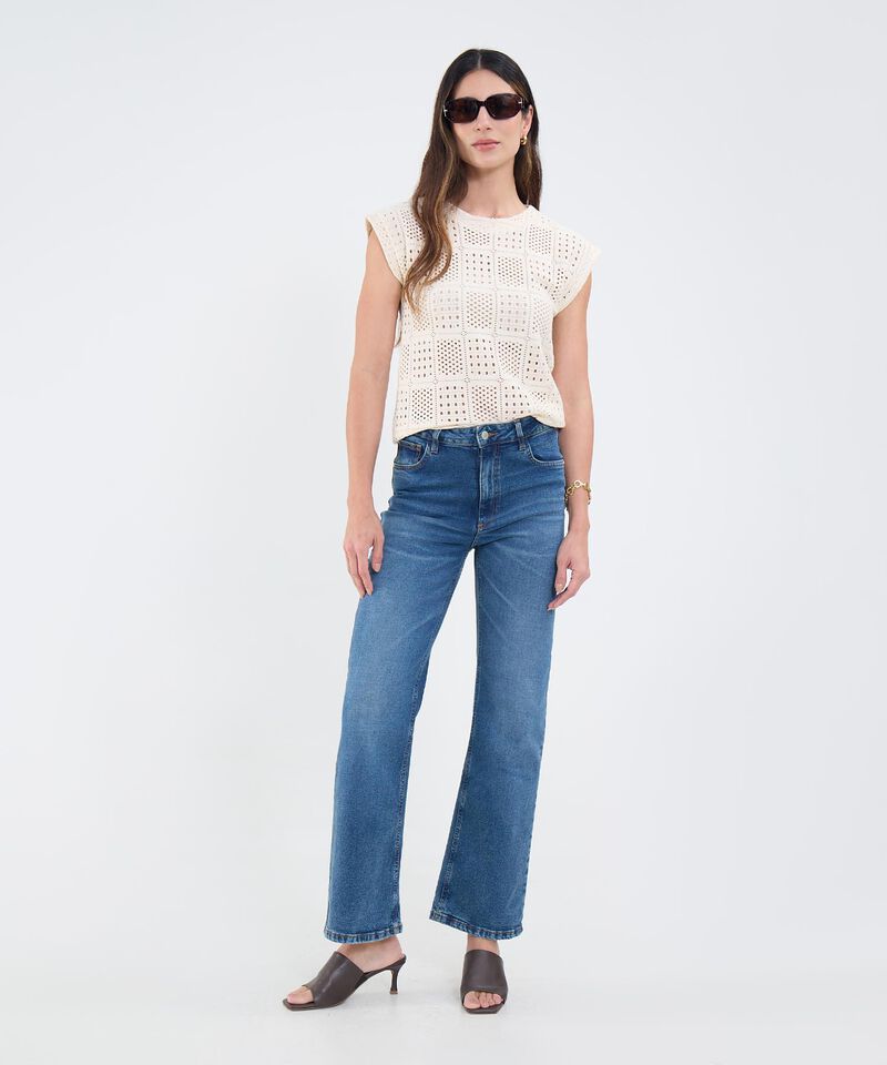 Blusa Manga Corta Texturizada