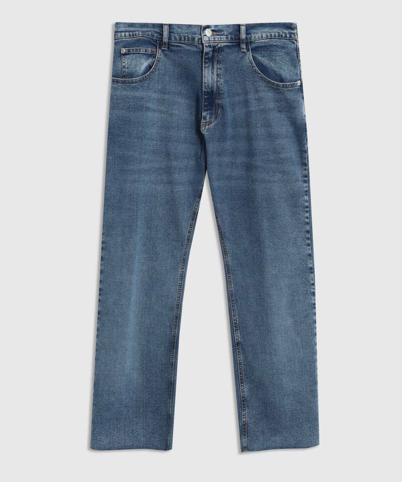 Jean Straight De Tiro Medio Para Mujer Curvy