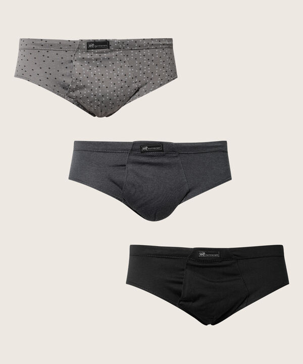 Pack X3 Pantaloncillos Cl&aacute;sico Unicolor Y Estampado En Algod&oacute;n 