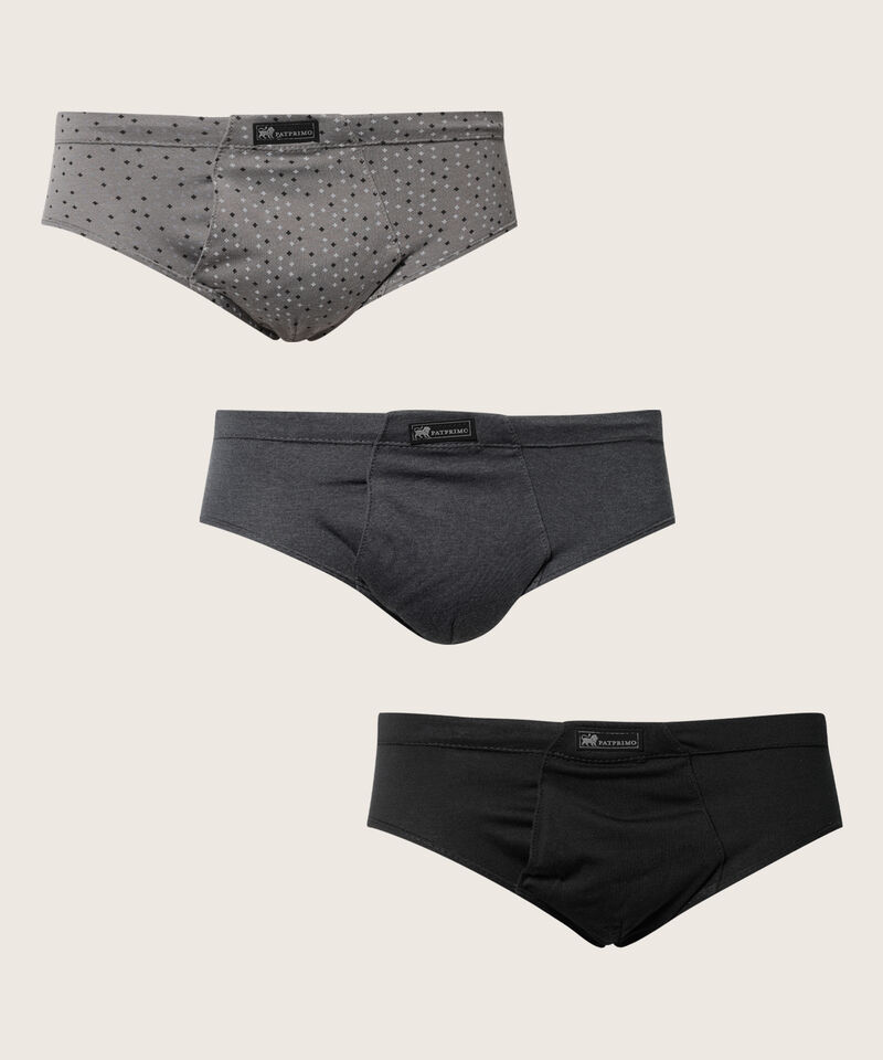 Pack X3 Pantaloncillos Cl&aacute;sico Unicolor Y Estampado En Algod&oacute;n 