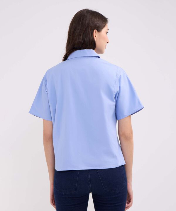 Camisa Bordada,  Manga Corta