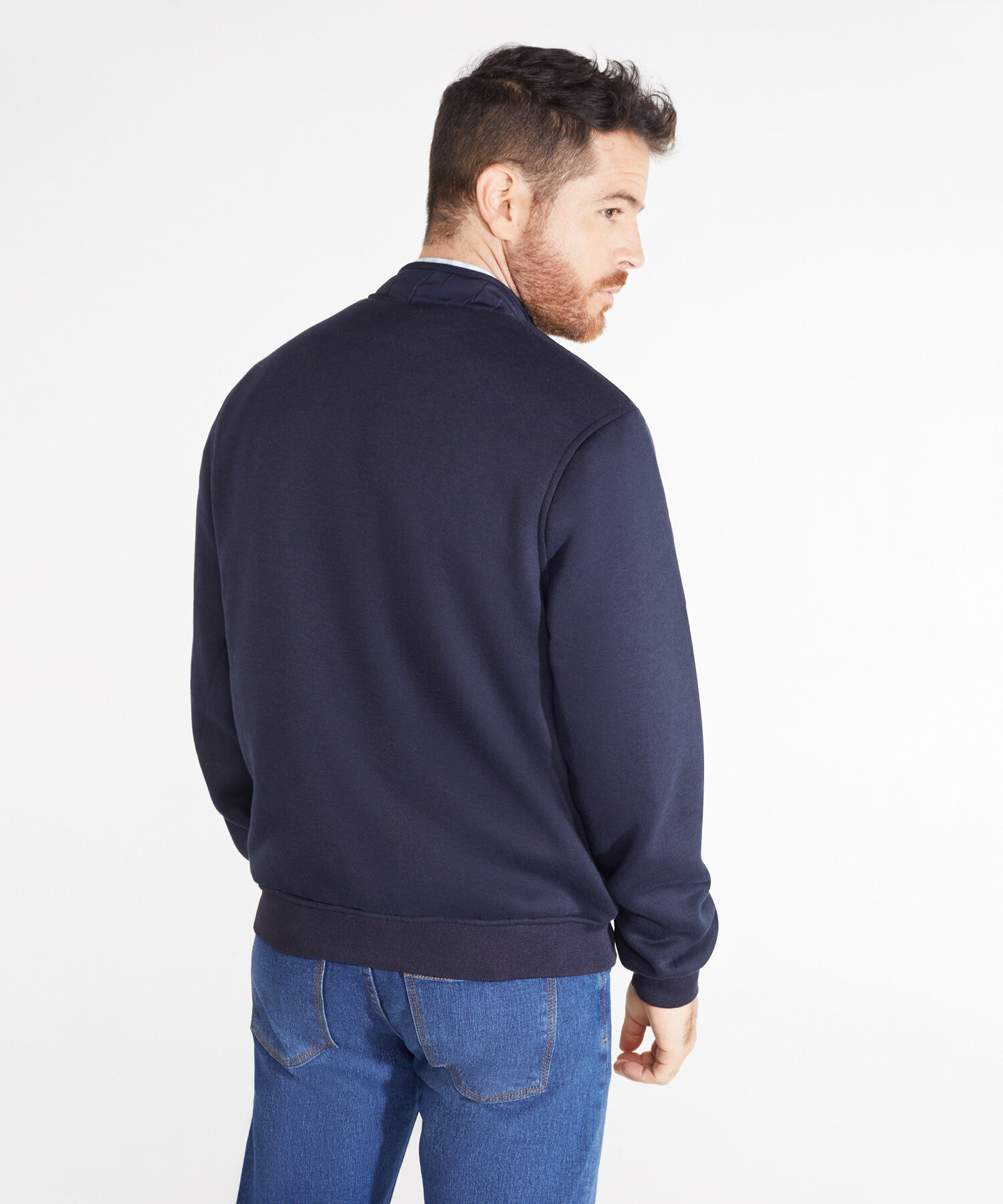 Chaqueta Acolchada De Punto Y Plano