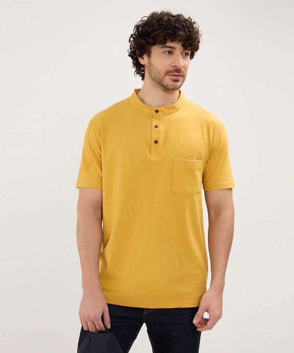 Camiseta Cuello Henley con Bolsillo image number null