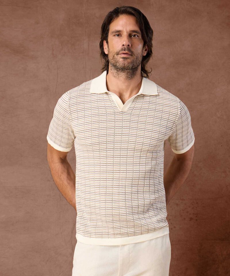 Polo de Punto con Dise&ntilde;o Micro-Texturizado Para Hombre