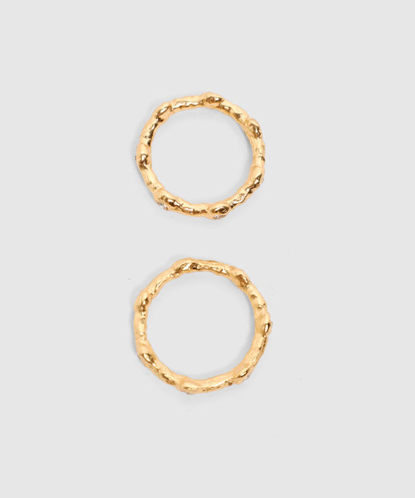 Set x2 Anillos Texturizados Para Mujer