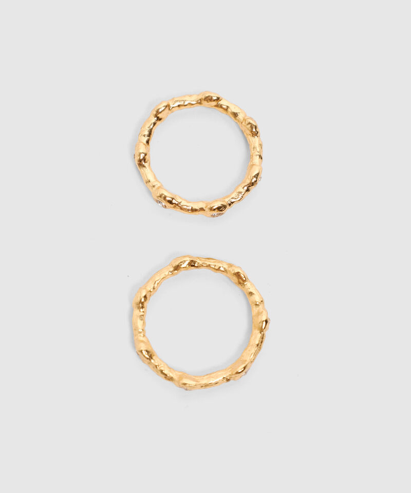 Set x2 Anillos Texturizados Para Mujer